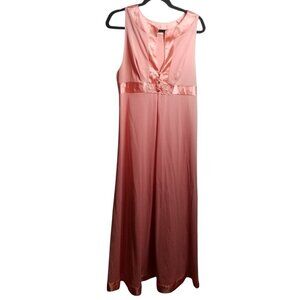 Vtg  1960s Gossard Artemis Coral Maxi Slip Dress Babydoll Fairy Nightgown Sz L
